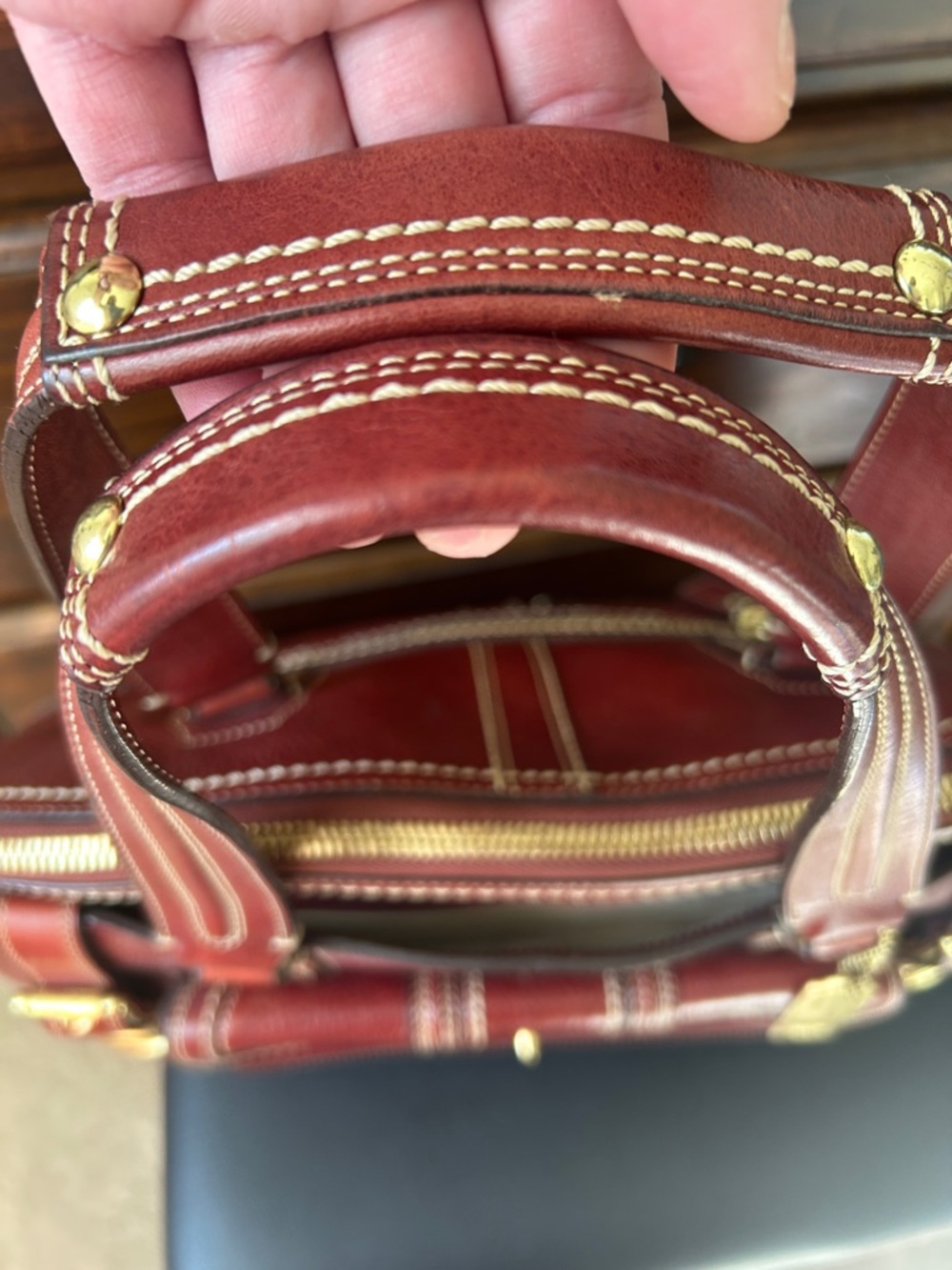 Authentic Vintage Coach Hampton Miranda Satchel Leather Bordeaux Burgundy 11085 - Picture 8 of 15